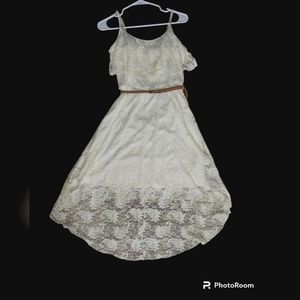 NWOT Love Reign lace high low size large dress with belt